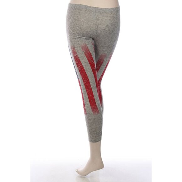 PATRIOTIC American Flag Print Burnout Leggings Size Small - NEW - Picture 3 of 5